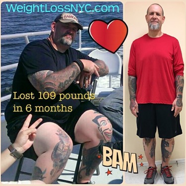Lost 109 pounds in 6 months